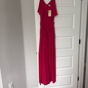 Michael Kors Fuchsia Chain Strap Maxi Dress NWT | Small